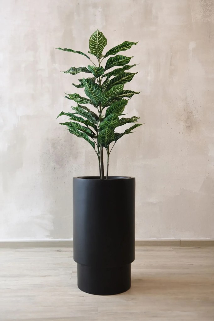 Kvetináč ESCADA, sklolaminát, výška 60 cm, čierna