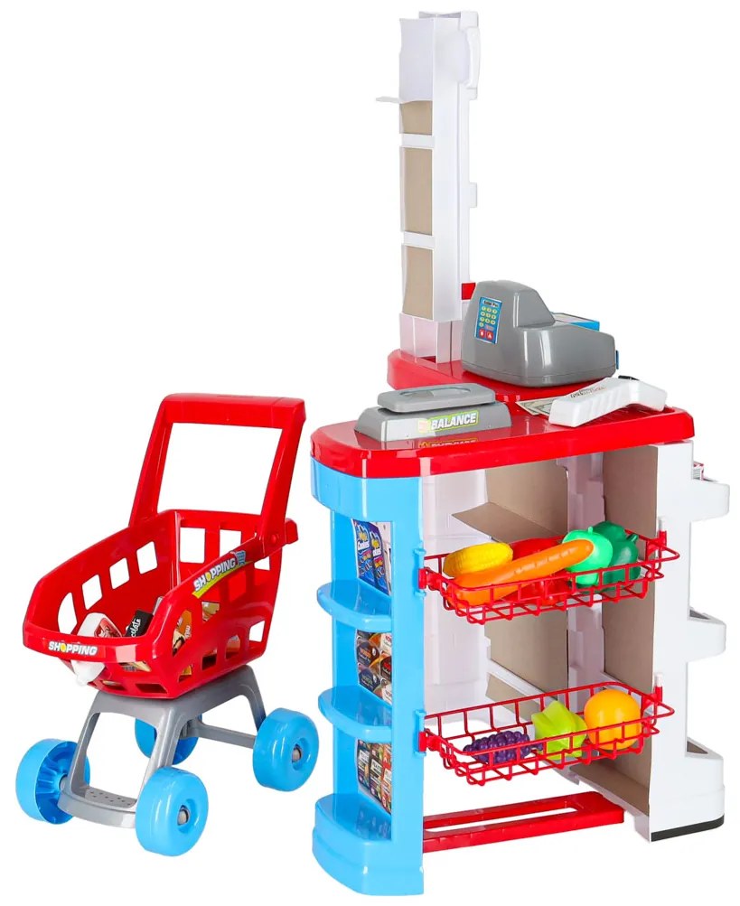 KIK Pokladňa v supermarkete + vozík model 2