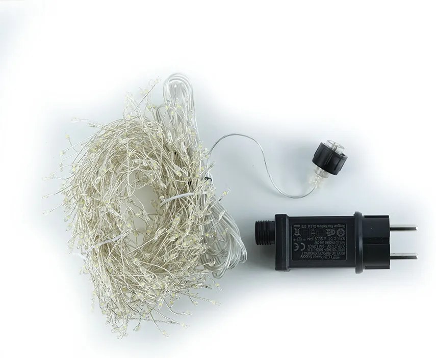 DECOLED Svetelná reťaz LED, 3 m, teplá biela, 600 diód