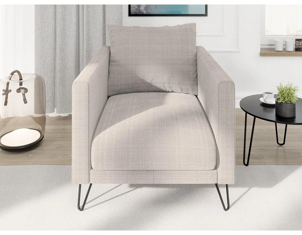 Svetlohnedé ženilkové kreslo Freya – Ropez