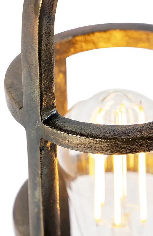 Stolná lampa v štýle Art Deco bronzová 35 cm - Kevie
