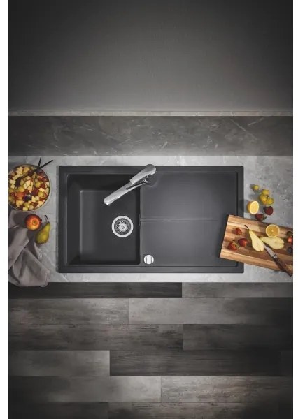 GROHE 31640AP0 - Kompozitný drez K400 860 × 500 mm granit/čierna