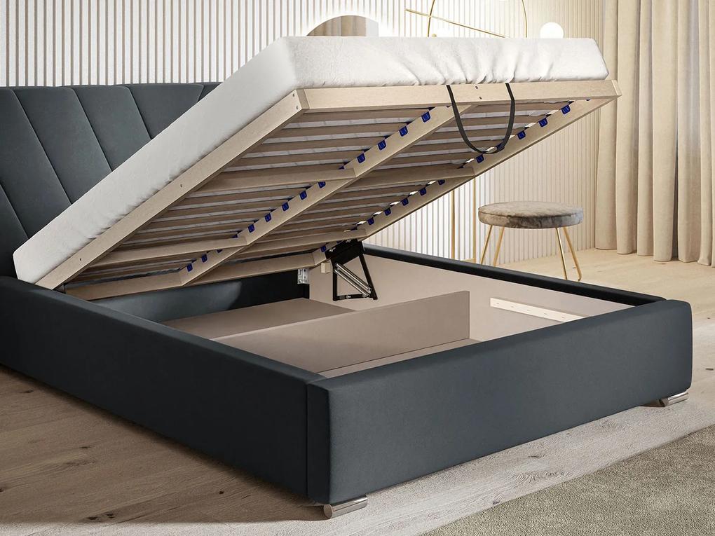 PROXIMA.store - Moderná čalúnená posteľ VIVIAN ROZMER: 140 x 200 cm, FARBA NÔH: biela