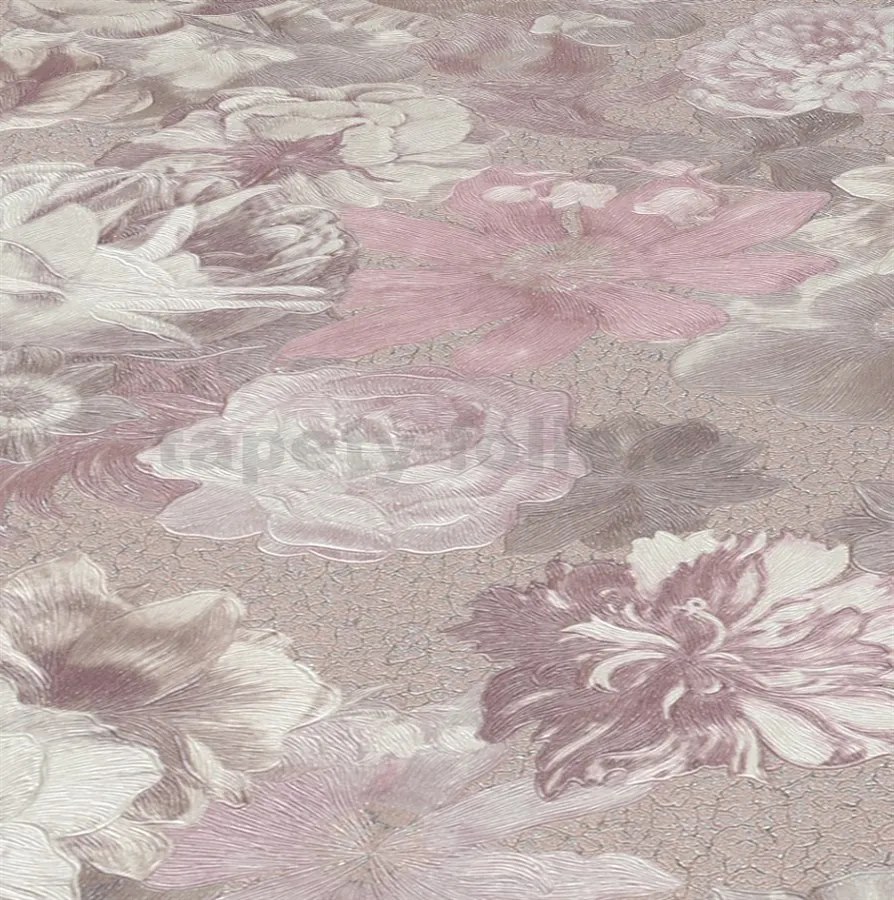 Vliesové tapety na stenu 02513-70, rozmer 10,05 m x 0,53 m, kvety veľké ružové, Erismann