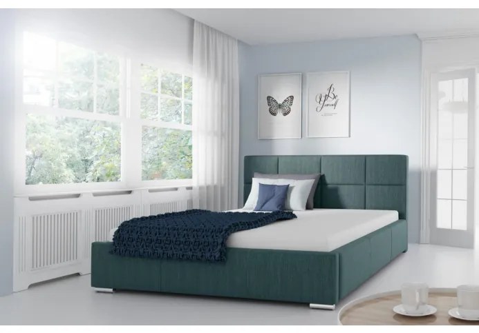 Jednoduchá posteľ Marion 120x200, modrá