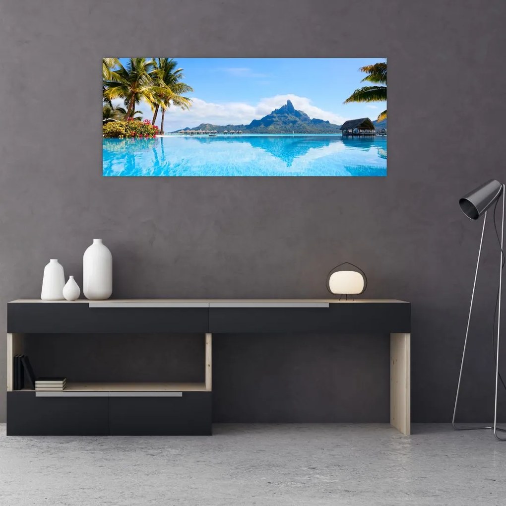 Obraz - Bora-Bora, Francúzska Polynézia (120x50 cm)