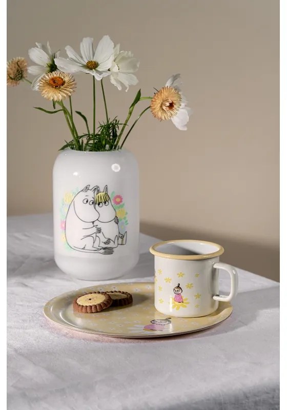 Hrnček Moomin Flowers 0,37l, smalt / žltý