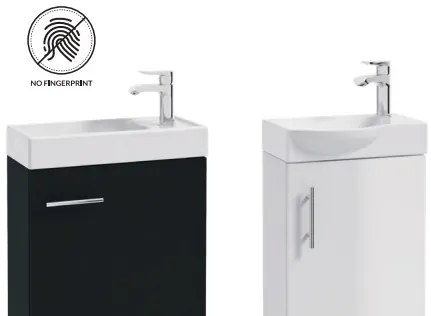 Erga Kim, závesná WC skrinka 50x23x60 cm + keramické umývadlo 50cm, biela lesklá, ERG-207-D-05016+1430