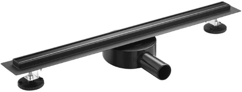 Balneo Slim & Low Black lineárny odtok s mriežkou 70 cm SL-BL-70