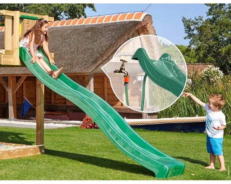 Ihrisko Jungle Cubby so šmykľavkou a modulom 2-Swing Frame 2.0