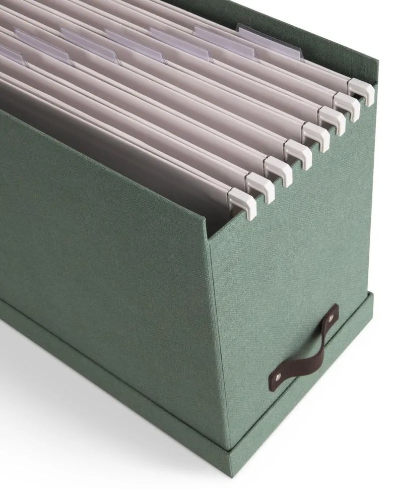 Zelený kartónový organizér na dokumenty Johan Canvas Paper Laminate – Bigso