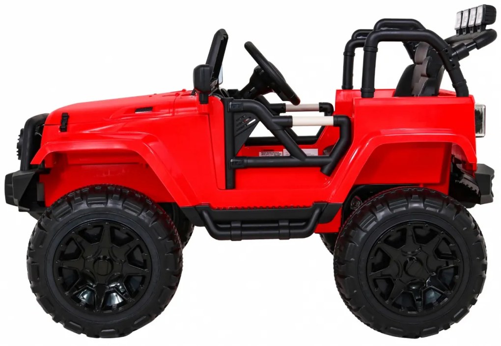 RAMIZ ELEKTRICKÉ AUTÍČKO JEEP ALL TERRAIN - NELAKOVANÉ - ČERVENÉ - 2 x 45W - 12V/7Ah - 2022