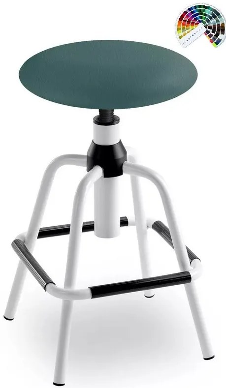 MAYER Laboratórna stolička taburet 1202 12 čalúnenie MEDIFLEX SILVERTEX koženka