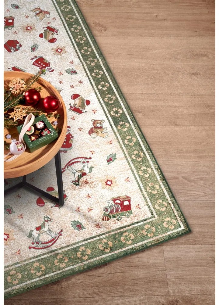 Zelený koberec s vianočným motívom s prímesou bavlny 160x230 cm Toy's Delight Green Christmas – Villeroy&amp;Boch