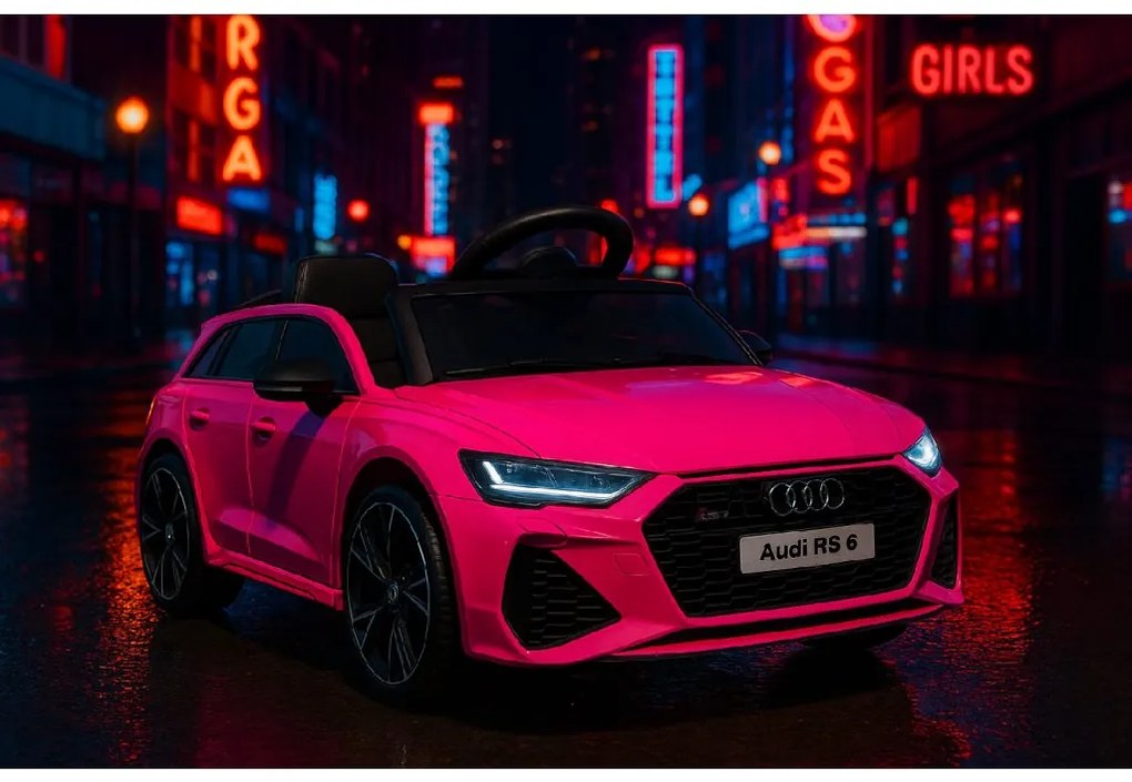 Elektrické autíčko Audi RS 6 ružové