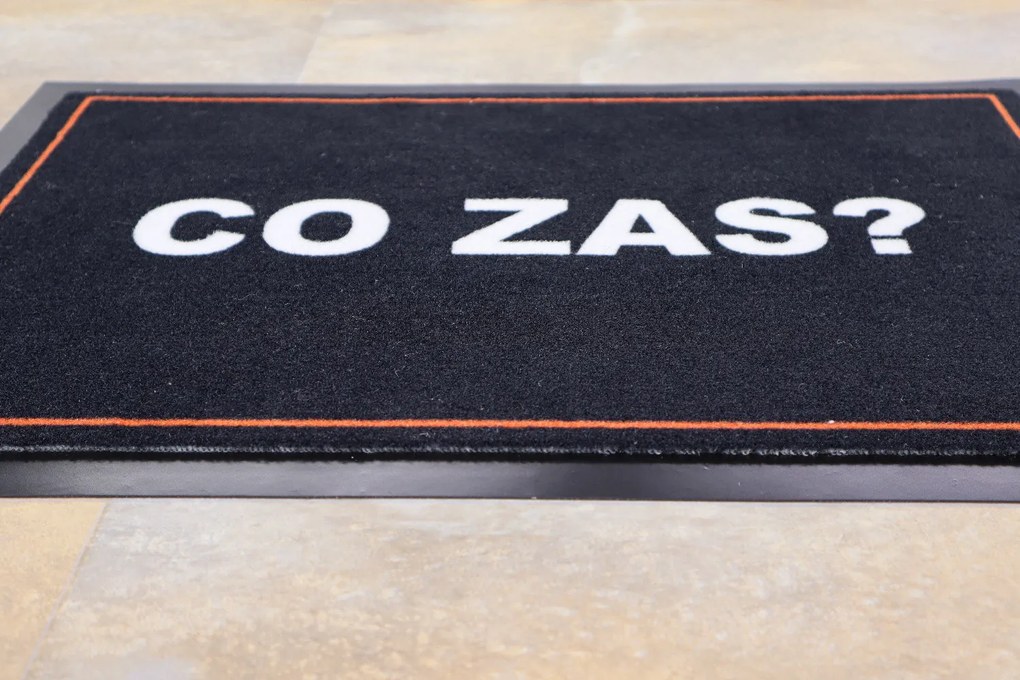 Rohožka Čo zas 40x60 cm – na von aj na doma, 40x60, čierna, Mercury Flooring