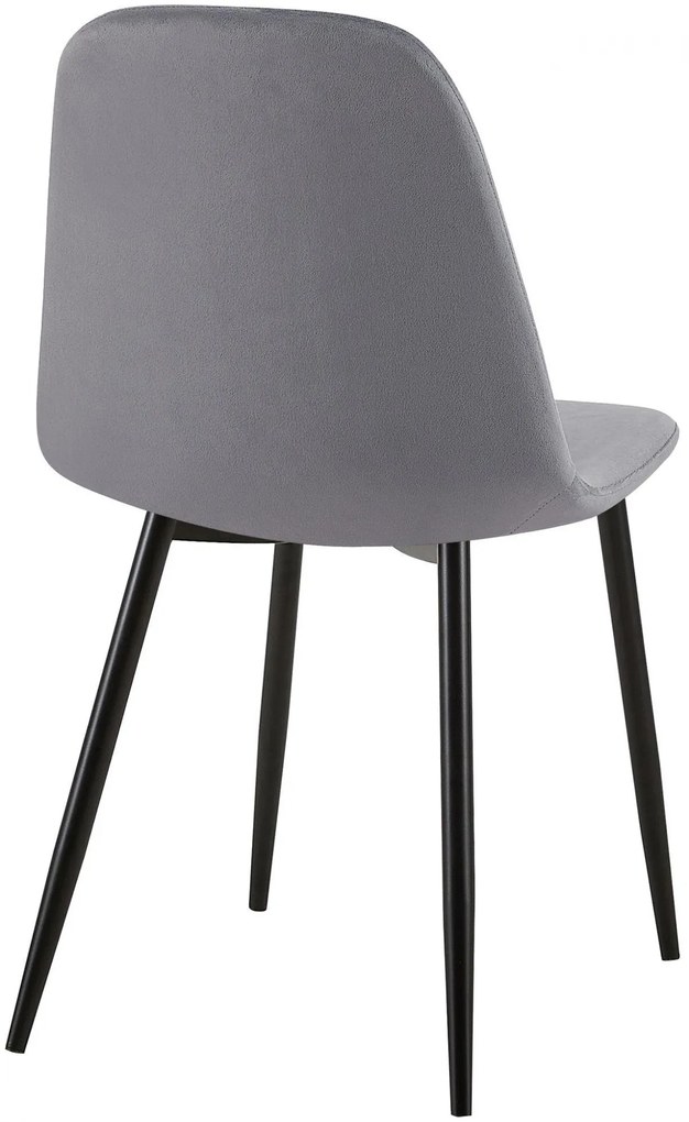 Stolička Giverny zamat - sivá