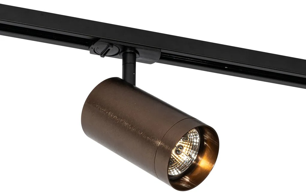 Moderný bodový reflektor tmavá bronz pre koľajnicový systém 1-fázový 70 mm - Iconic Jeana Luxe