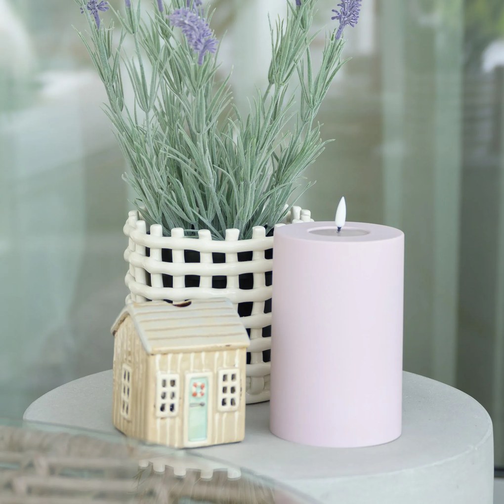 DeluxeHomeart Vonkajšia LED sviečka Dusty Pink 15 cm