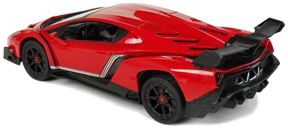 LEAN TOYS Lamborghini Veneno 1:24 RC - Červené 2,4G