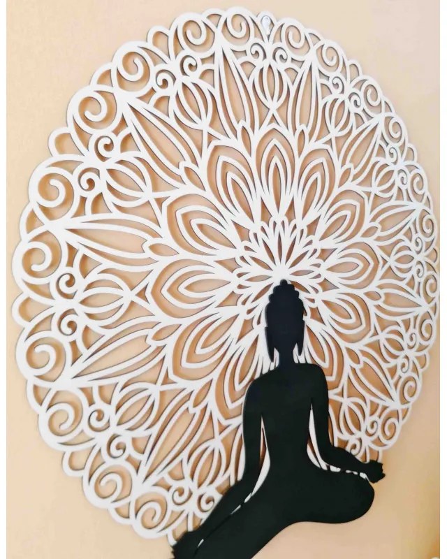 Mandala 3D obraz na stenu Buddha mandala farebné prevedenie I SENTOP PR0362 3D Paywood