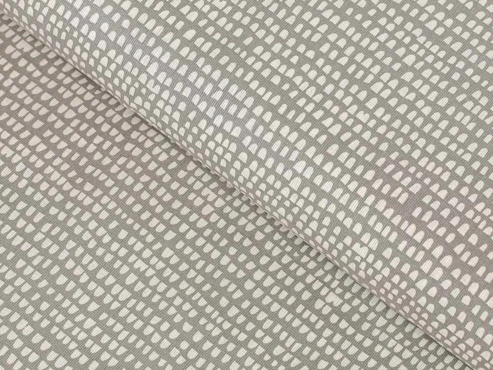 Biante Bavlnený behúň na stôl Sandra SA-062 Nepravidelné tvary na sivobéžovom 20x140 cm