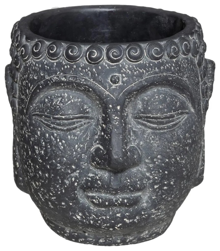 BETÓNOVÝ KVETINÁČ BUDDA 17,5X17,5 CM ANTRACITOVÁ