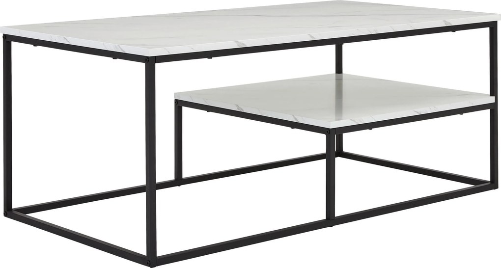 XXXLutz KONFERENČNÝ STOLÍK, čierna, biela, kov, kompozitné drevo, 110/60/45 cm MID.YOU - Stolíky do obývačky - 002798019801