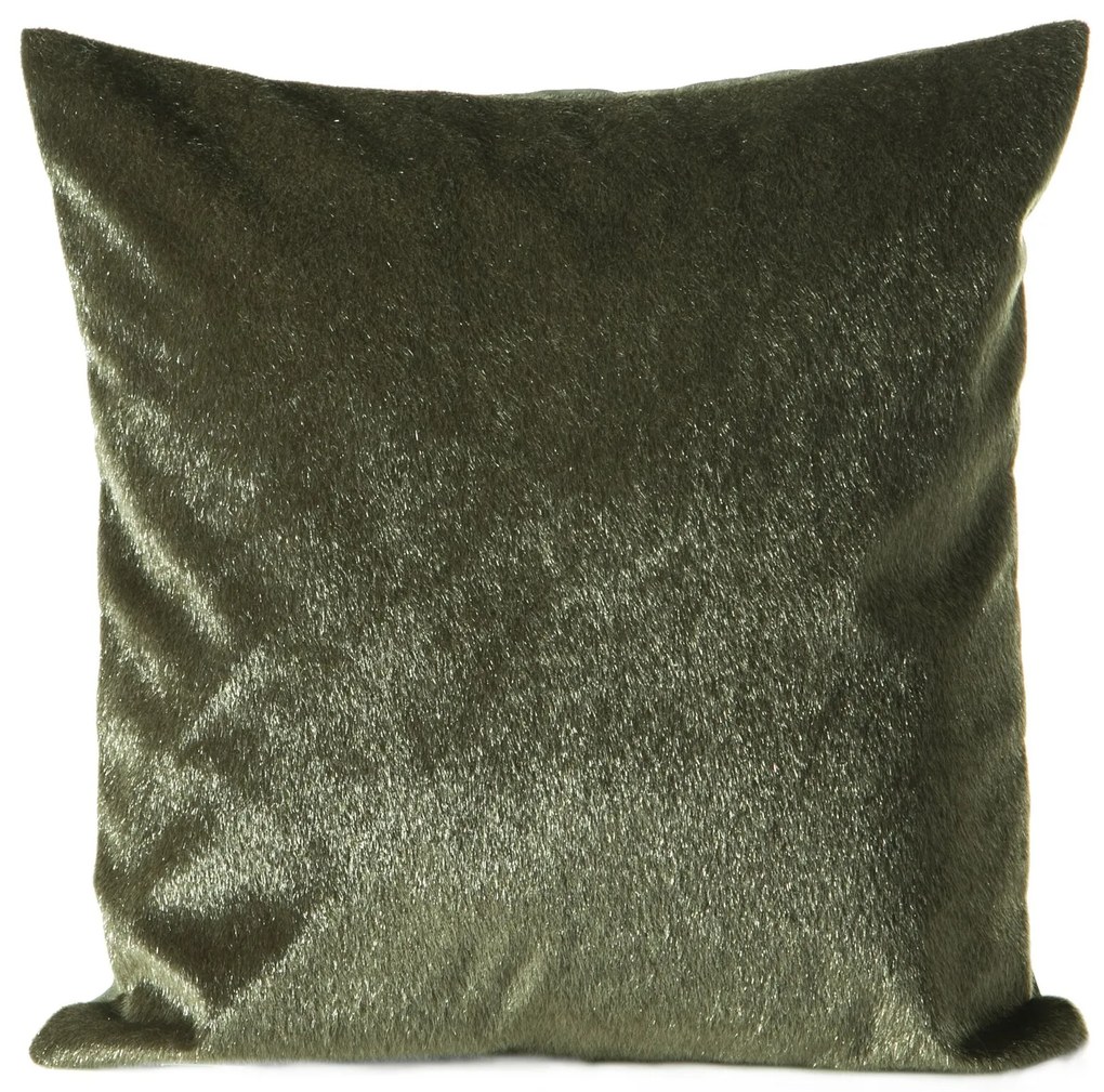 DEKORAČNÁ OBLIEČKA NA VANKÚŠ PELO 45X45 CM OLIVOVÁ