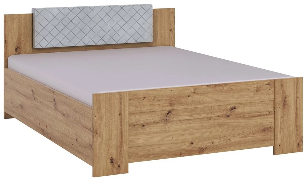Posteľ s priestorom Kler KE02, Farby: dub monastery + ekokoža Soft Pik 029