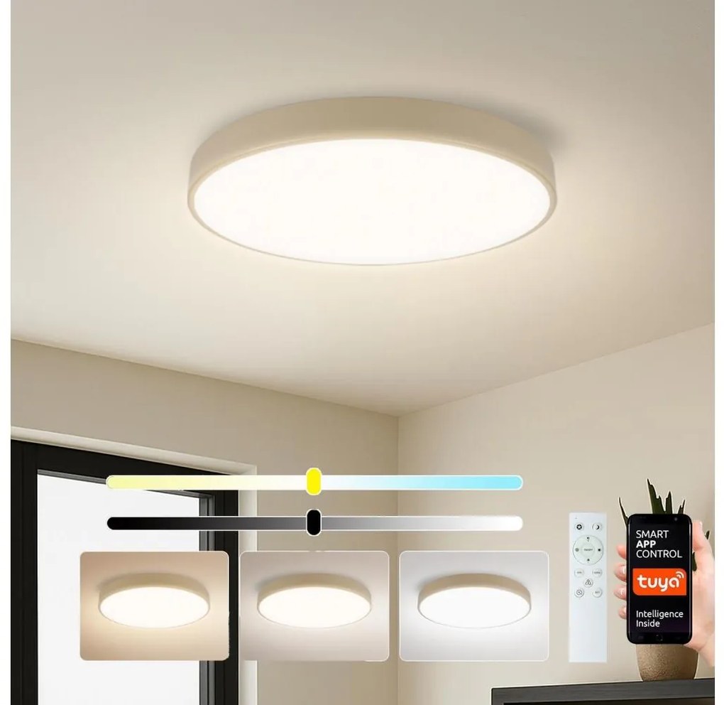 Brilagi - stmievateľné LED svietidlo POOL SMART LED/60W/230V pr. 50 cm Wi-Fi Tuya béžové +DO BG2227