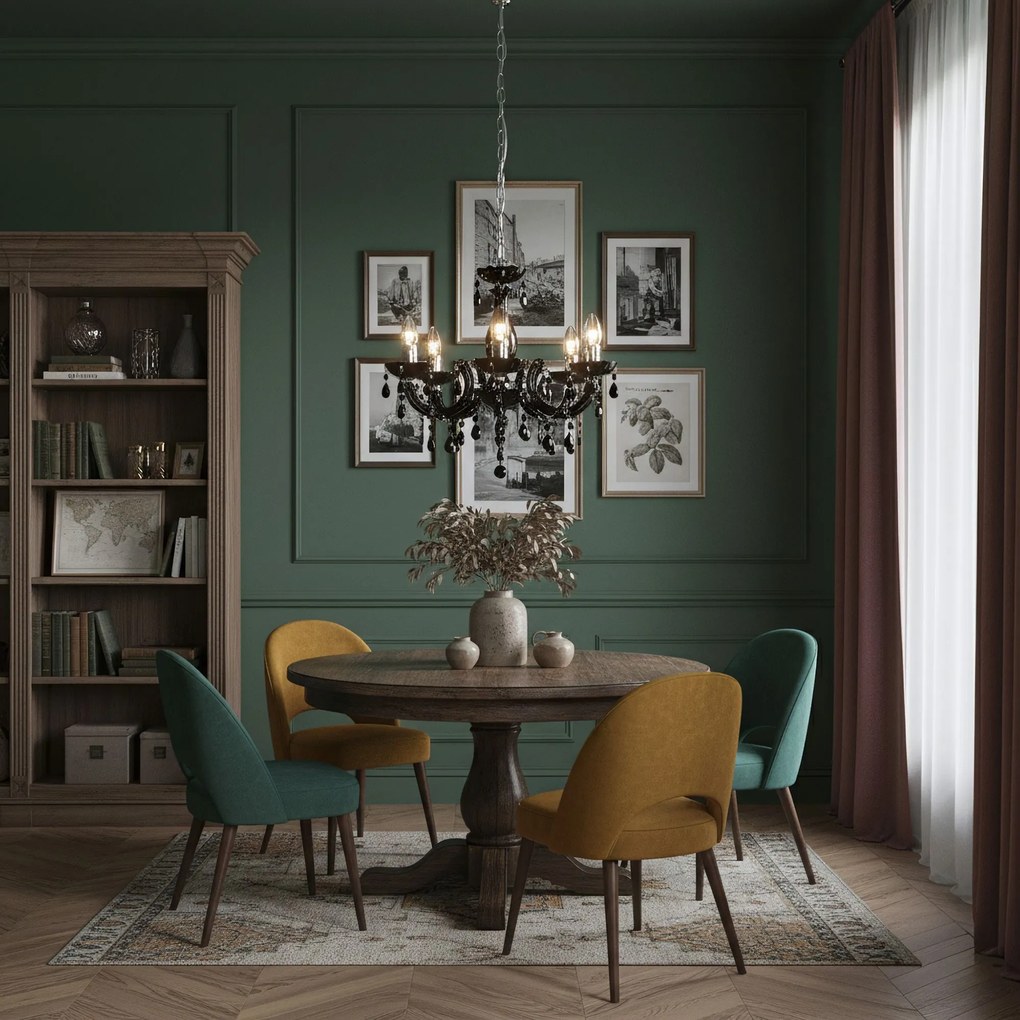 Toolight Toolight, stropné svietidlo 5xE14, EBT002-5CP, čierna, OSW-01251