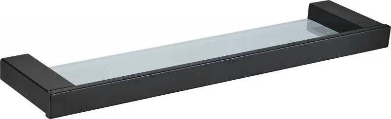 Mexen Pavo závesná sklenená polička, čierna - 7030437-70