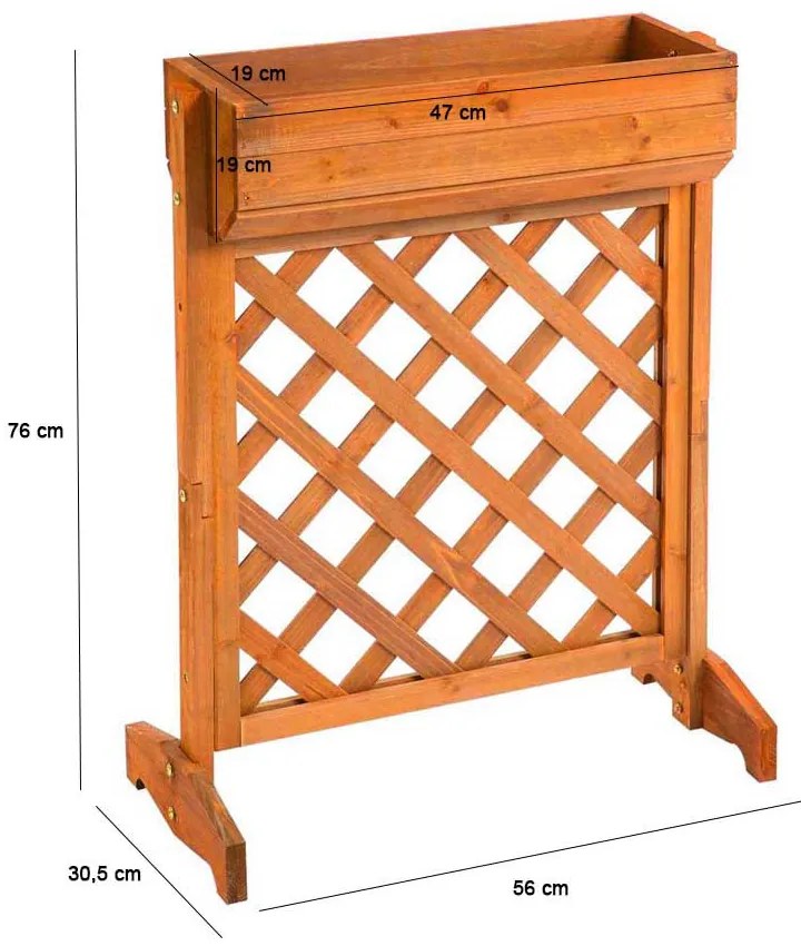 Záhradný drevený box na kvety