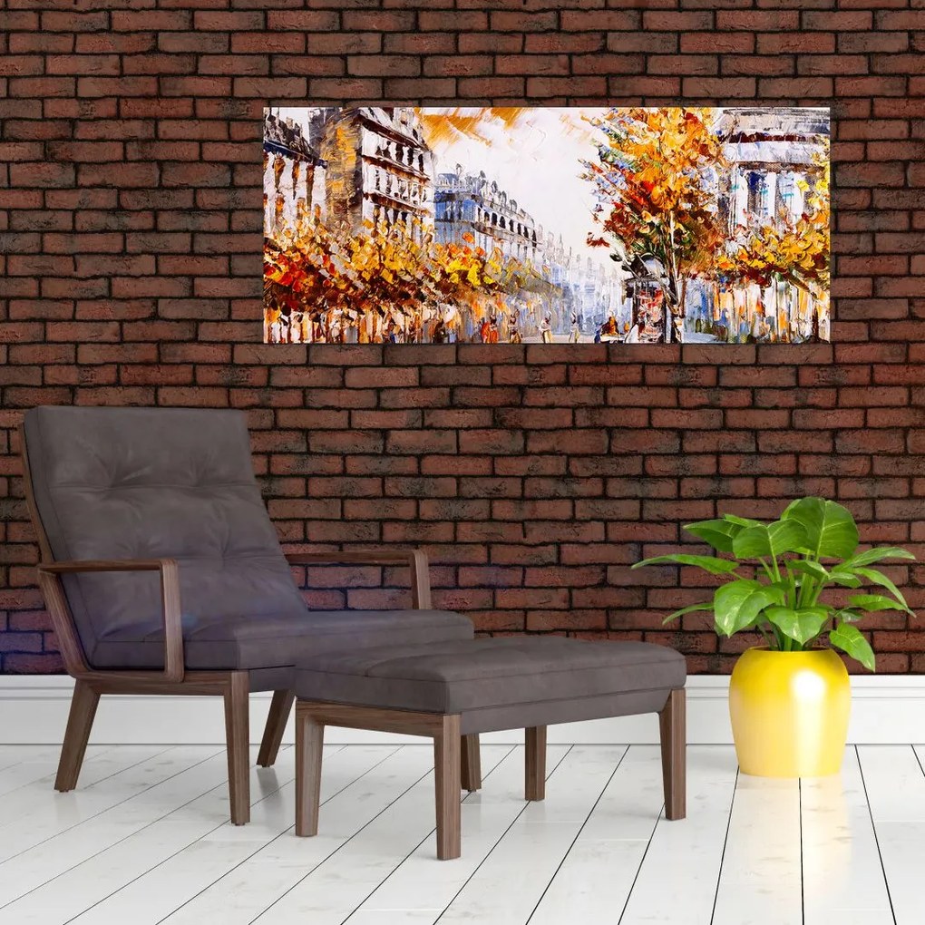 Obraz - Ulica v Paríži (120x50 cm)