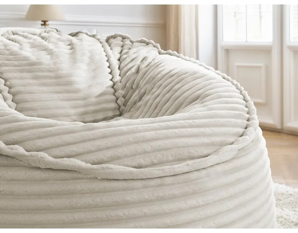 Béžový menčestrový sedací vak Socrate – Bobochic Paris