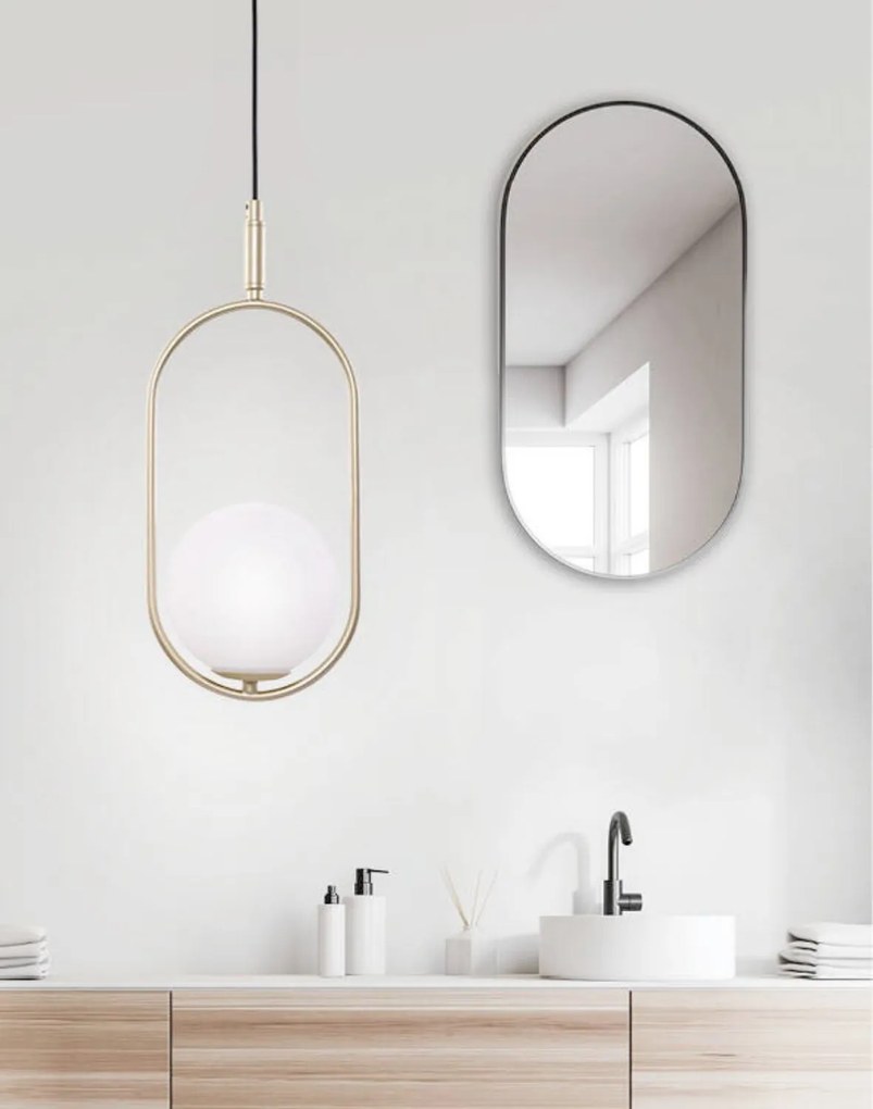Závesná lampa zlatá mosadz Cordel 1x28W