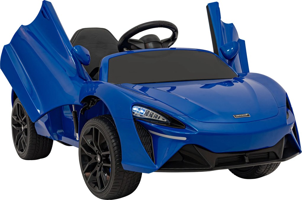 Ramiz McLaren Artur batéria pre deti Modrá + pohon 4x4 + diaľkové ovládanie + pomalý štart + EVA + LED audio
