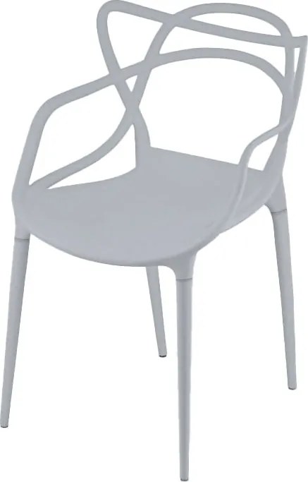 Svetlosivá plastová stolička KATO