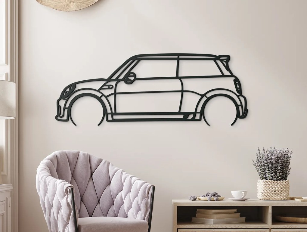 drevko Nálepka Mini Cooper 13 Rozmer obrazu: 32,5 x 86 cm, Farba dekorácie: Čierna