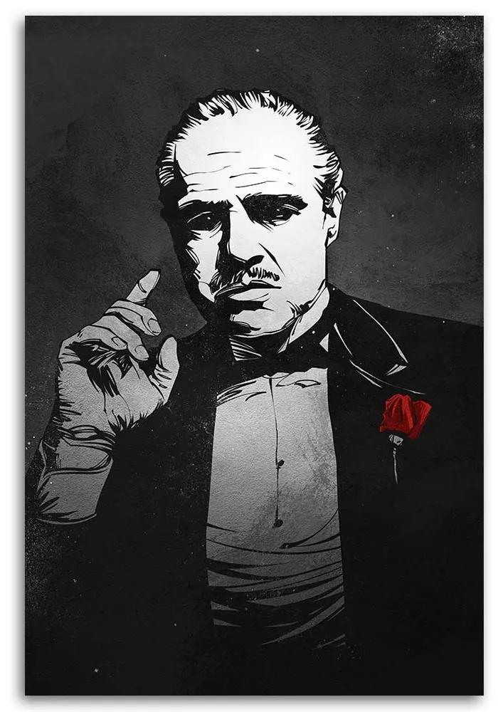 Gario Obraz na plátne Krstný otec, Vito Corleone portrét - Nikita Abakumov Rozmery: 40 x 60 cm