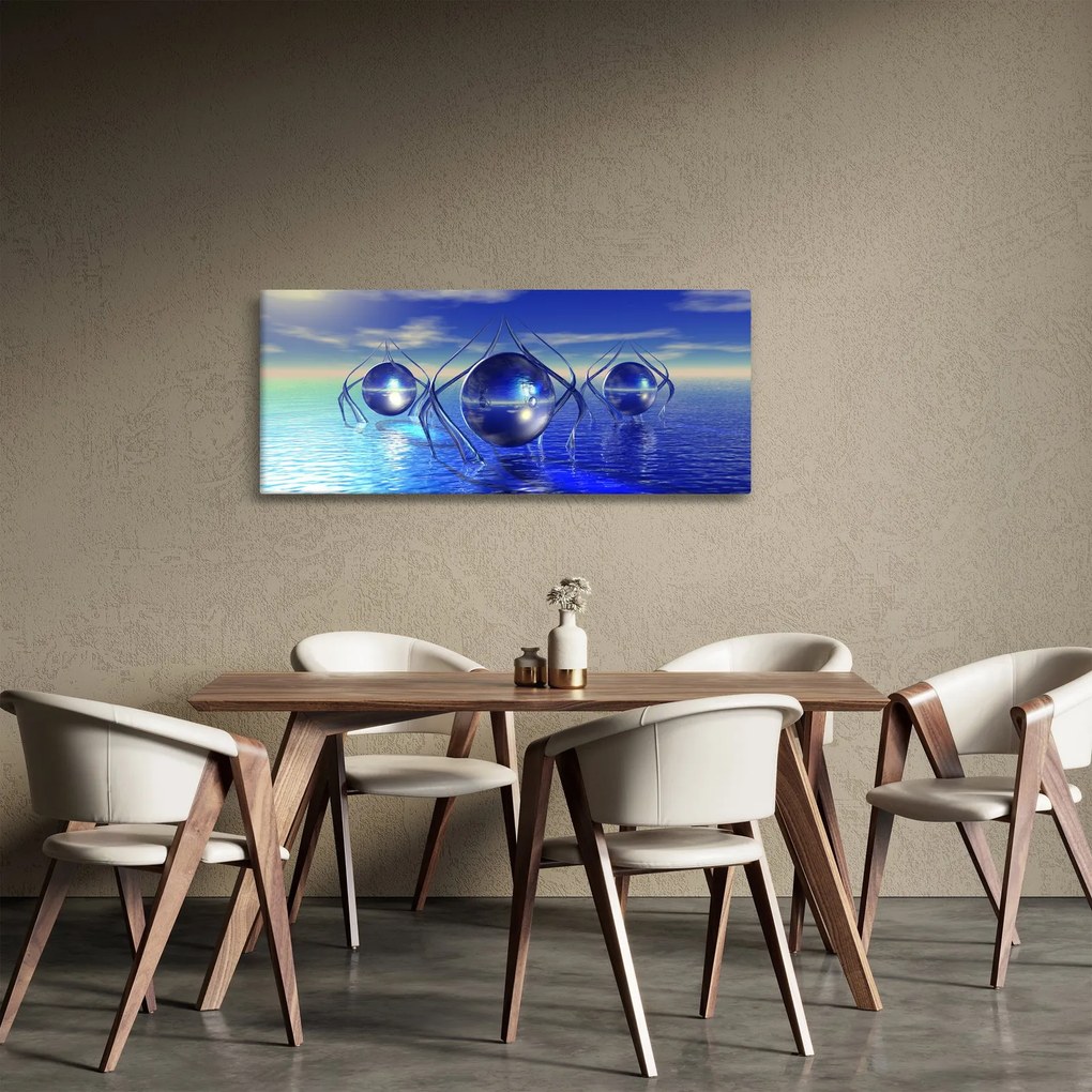 Obraz abstrakcie - voda (120x50 cm)