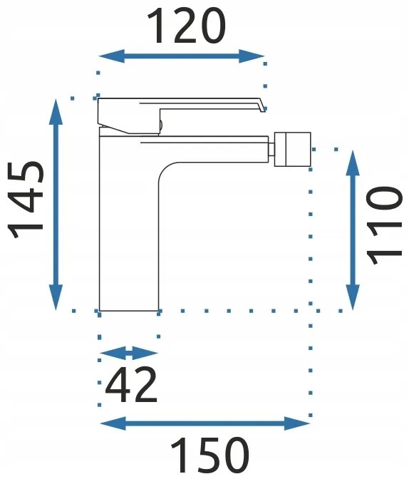 Bidetová batéria MAXMAX Rea HASS - zlatá