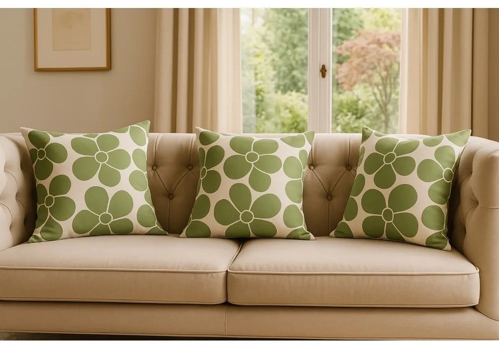 Obliečka na vankúš 43x43 cm Green Meadow – Mila Home