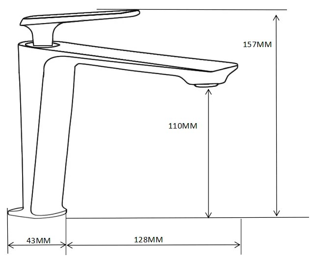 Mexen Ares umývadlová batéria, zlatá, 744100-50