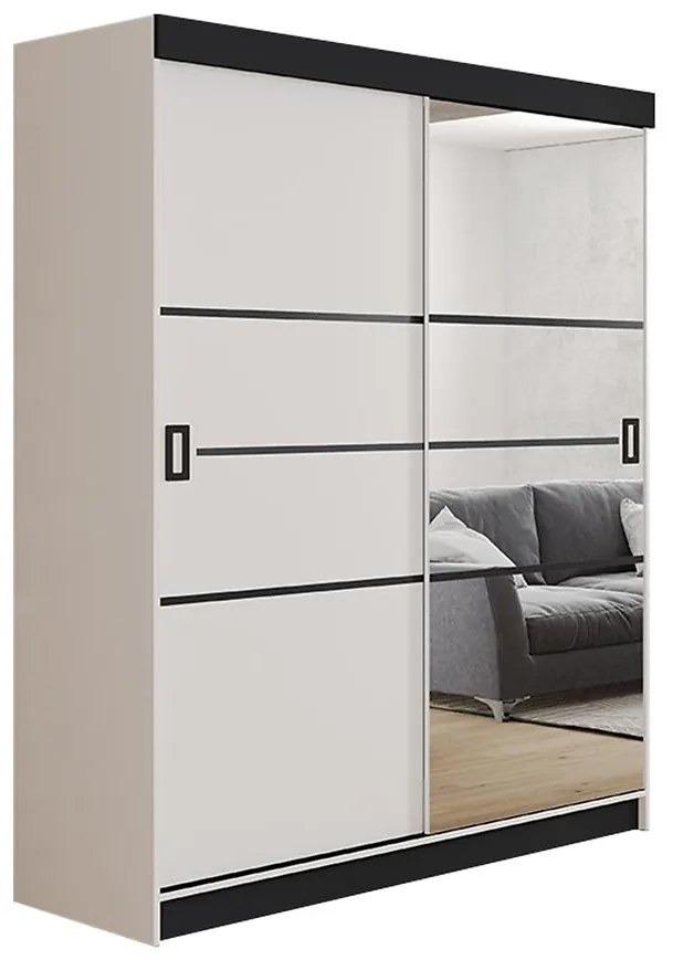 Skriňa Retro 138 4L Biely / Dvierka biely