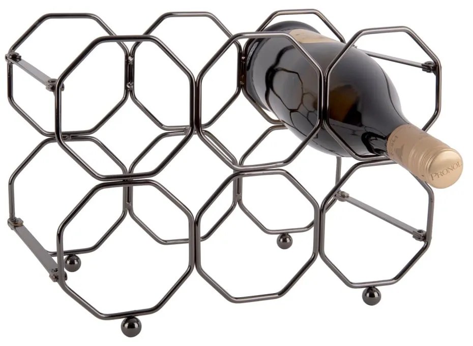 Sivý kovový skladací držiak na víno PT LIVING Honeycomb