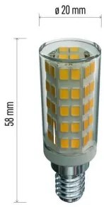 EMOS LED žiarovka Classic JC 4,5W, E14, teplá biela