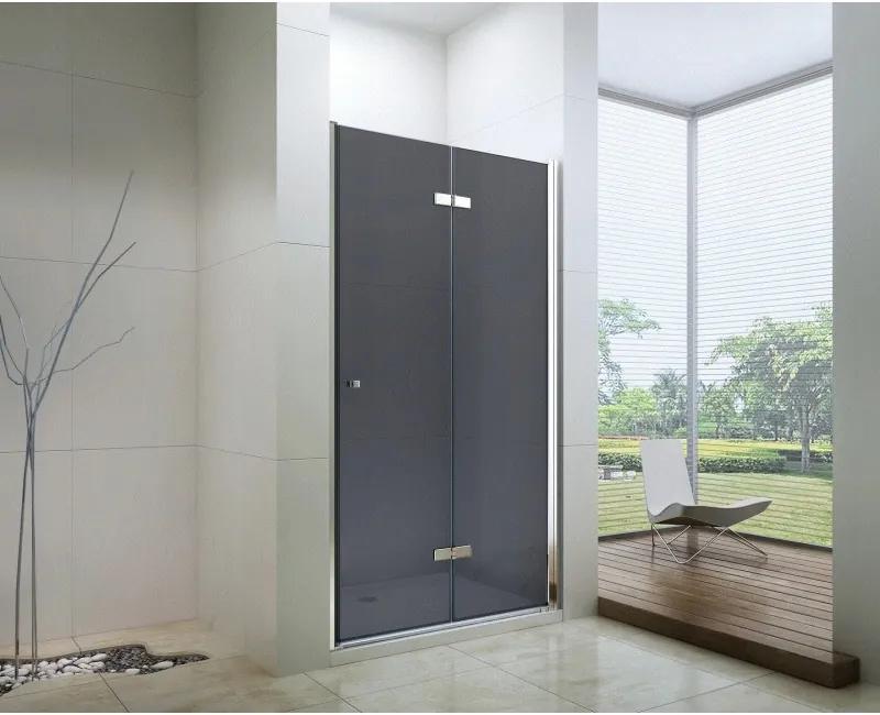 Mexen LIMA sprchové skladacie dvere do otvoru 120 cm, chróm-grafit, 856-120-000-01-40