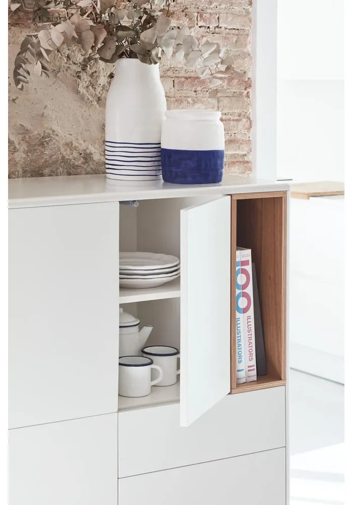 Krémovobiela komoda 100x120x40 cm Corvo – Teulat